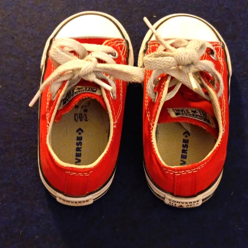 Converse Kids Red Canvas Sneakers